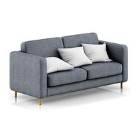 Grey Sofa with Pillows 1