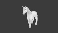 Low poly horse