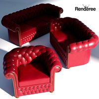 Chesterfield Set Red