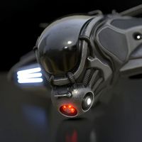 intergalactic Spaceship low poly game ready model