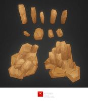 Low Poly Rock Formation 01