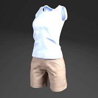 Sleeveless Shirts and Short for woman