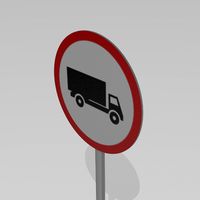 Heavy vehicles prohibited sign