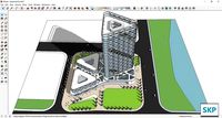 Sketchup Residential commercial building N9