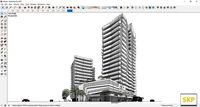 Sketchup Residential commercial building N8