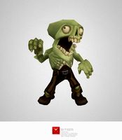 Low Poly Zombie Commoner