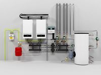 Boilers Buderus GB062-24 cascade heating instalation