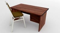 Wooden Desk and Chair