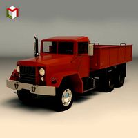 Low Poly Vintage Truck 01