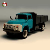 Low Poly Vintage Truck 02