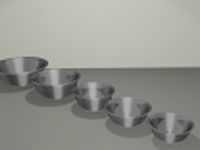 Metal Mixing Bowls 3D Model