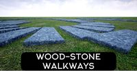 wooden and stone walkway