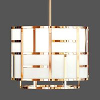 Gold Todd 6 Light Drum Chandelier