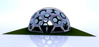 Geodesic Dome with frame and glass panels