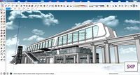 Sketchup Railway station B1