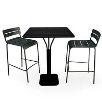 Luxembourg Metallic Table and Bar Stools Fermob