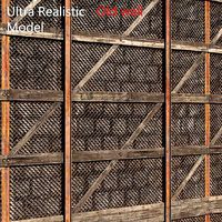 Old wood metall wall