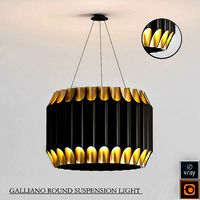 GALLIANO ROUND SUSPENSION LIGHT by DELIGHTFULL Black
