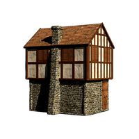 Medieval House 01B Game Ready