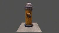 Fire Hydrant Low-poly 3D model