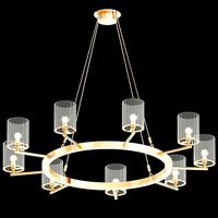 Tom Kirk Flute Chandelier Polished Gold