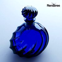 Glass Decanter Blue