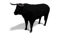 Low Poly Cartoon Bull