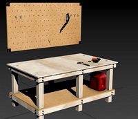 Shop Table and Peg Board