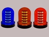 Warning Light  Blue Orange Red