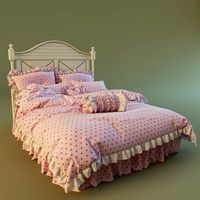 Kids Panel Bed 3D Model