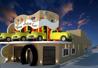 3D model house and caffe
