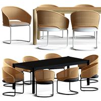Globewest Weaver Cantilever Chair and Linea Oslo Table