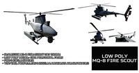 Low Poly MQ-8 Fire Scout UAV Drone