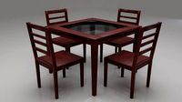 Disa Solid Wood Four Seater Dining Set