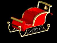 Santa Claus Sleigh 3D model