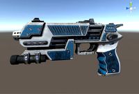Low poly sci-fi pistol
