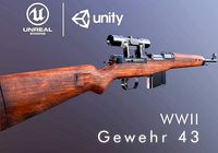 GEWEHR 43 Low Poly Sniper Rifle