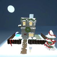 Stylized Christmas House Scene