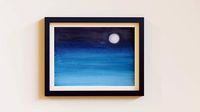Wall art painting of abstract nightly scene