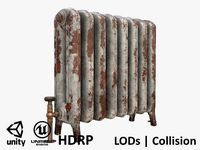 Game-ready rusty radiator - Unity - HDRP - UE4