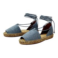 Lace up Espadrilles Alma Blue Sandals