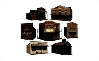 Western town building pack