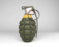 MK2 Grenade - High and Low-poly