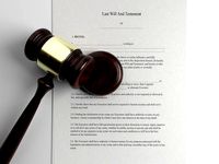 Testament and Courtroom Gavel