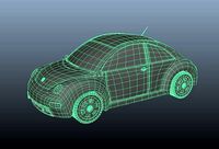 beetel car created in 2017 maya