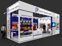 Exhibition stall 3d model 9x3 mtr 2sides open Purity Stand