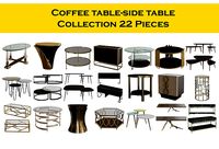 Coffee table-side table Collection 22 Pieces 3d model