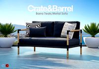 BARRA Teak and Metal Sofa from Crate and Barrel