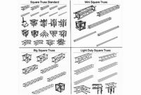 Square Light Trusses Collection - 50 PCS Modular