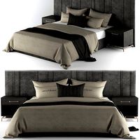 Bed Set Cream and Black